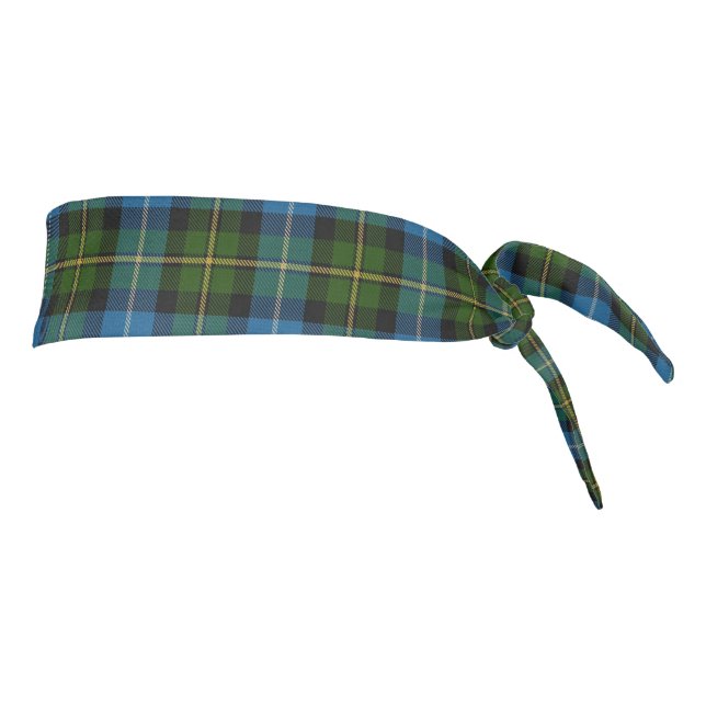 Clan MacNeil Scottish Accents Blue Green Tartan Tie Headband (Rotate 90)