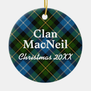 Clan MacNeil Scottish Tartan Ceramic Ornament