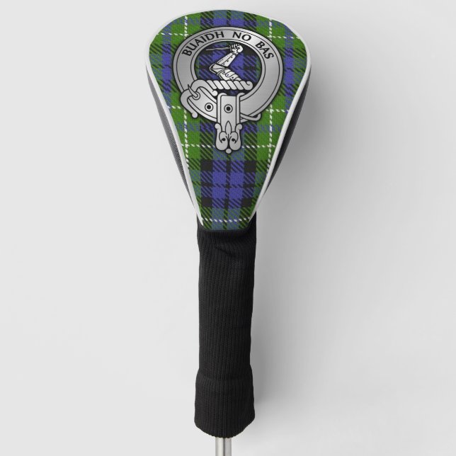 Clan MacNeill of Gigha Crest & Tartan Golf Head Cover (Front)