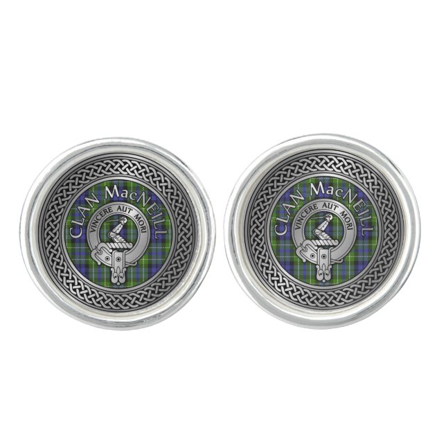 Clan MacNeill of Gigha Tartan Cufflinks (Front)