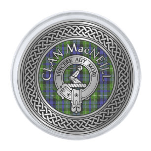 Clan MacNeill of Gigha Tartan Silver Finish Lapel Pin