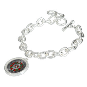 Clan MacPhail Crest & Tartan Knot Bracelet