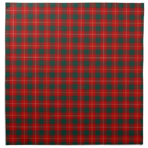 Clan MacPhee Bright Red and Green Scottish Tartan Napkin