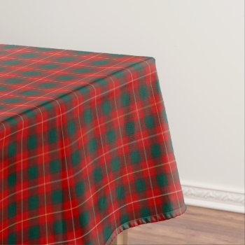 Clan Macphee Red And Forest Green Scottish Tartan Tablecloth by plaidwerx at Zazzle