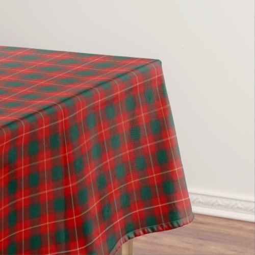 Clan MacPhee Red and Forest Green Scottish Tartan Tablecloth