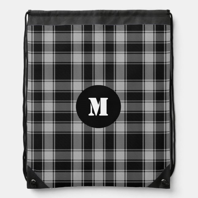 Clan MacPhee Tartan Plaid Monogram Backpack (Front)