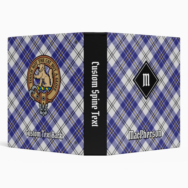 Clan MacPherson Blue Dress Tartan 3 Ring Binder (Background)