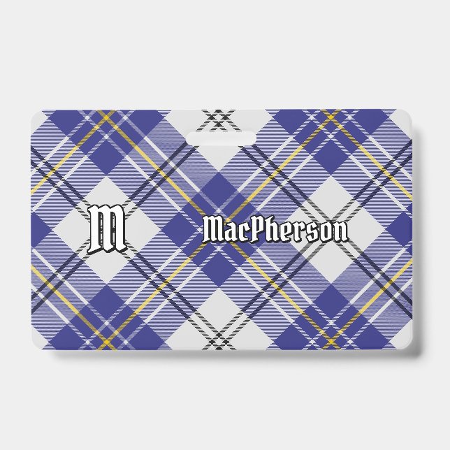 Clan MacPherson Blue Dress Tartan Badge (Front)