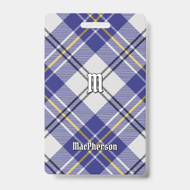 Clan MacPherson Blue Dress Tartan Badge (Front)