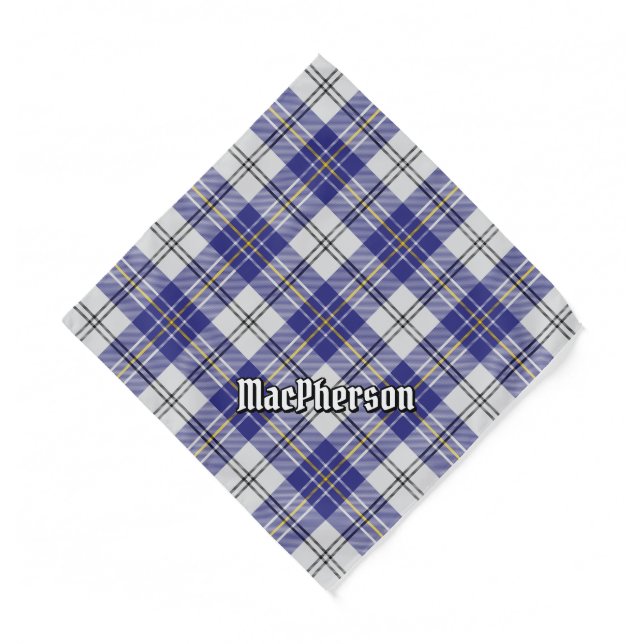 Clan MacPherson Blue Dress Tartan Bandana (Front)