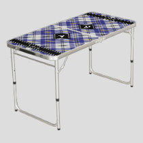 Clan MacPherson Blue Dress Tartan Beer Pong Table