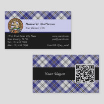 Clan MacPherson Blue Dress Tartan Business Card