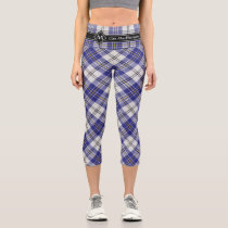 Clan MacPherson Blue Dress Tartan Capri Leggings