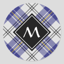 Clan MacPherson Blue Dress Tartan Classic Round Sticker
