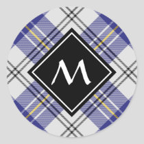 Clan MacPherson Blue Dress Tartan Classic Round Sticker