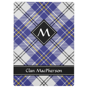 Clan MacPherson Blue Dress Tartan Clipboard