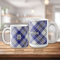 Clan MacPherson Blue Dress Tartan Coffee Mug