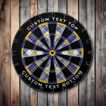 Clan MacPherson Blue Dress Tartan Dart Board