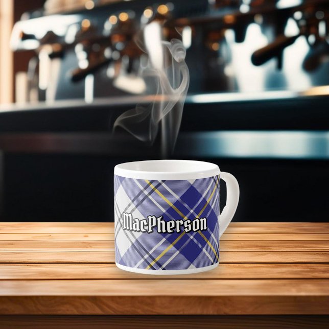 Clan MacPherson Blue Dress Tartan Espresso Cup (Creator Uploaded)