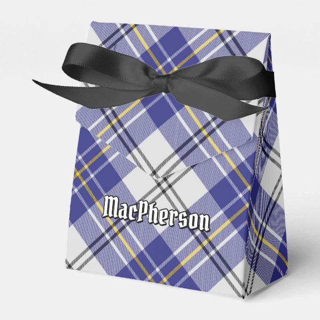 Clan MacPherson Blue Dress Tartan Favor Box (Front Side)