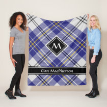 Clan MacPherson Blue Dress Tartan Fleece Blanket