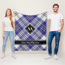 Clan MacPherson Blue Dress Tartan Fleece Blanket