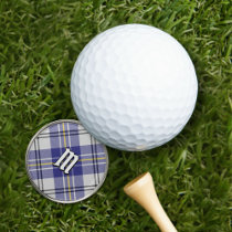 Clan MacPherson Blue Dress Tartan Golf Ball Marker