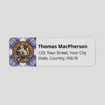 Clan MacPherson Blue Dress Tartan Label