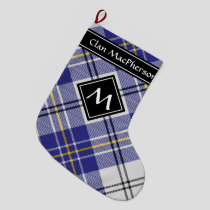 Clan MacPherson Blue Dress Tartan Large Christmas Stocking