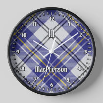 Clan MacPherson Blue Dress Tartan Large Clock