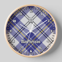 Clan MacPherson Blue Dress Tartan Large Clock