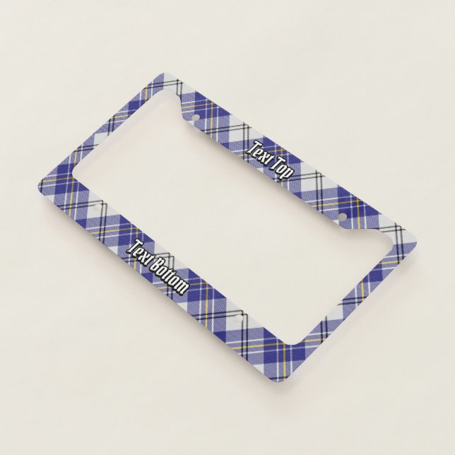 Clan MacPherson Blue Dress Tartan License Plate Frame (3/4)