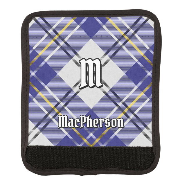 Clan MacPherson Blue Dress Tartan Luggage Handle Wrap (Front)