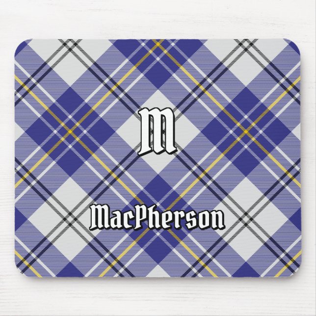 Clan MacPherson Blue Dress Tartan Mouse Pad (Front)