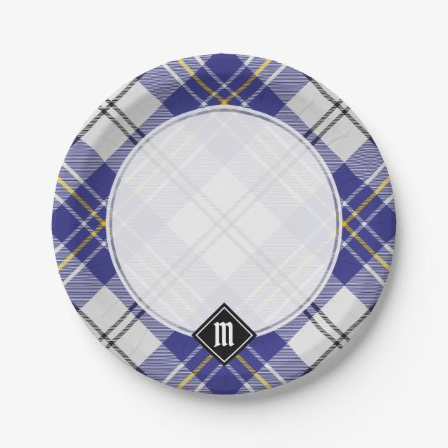 Clan MacPherson Blue Dress Tartan Paper Plates (Front)