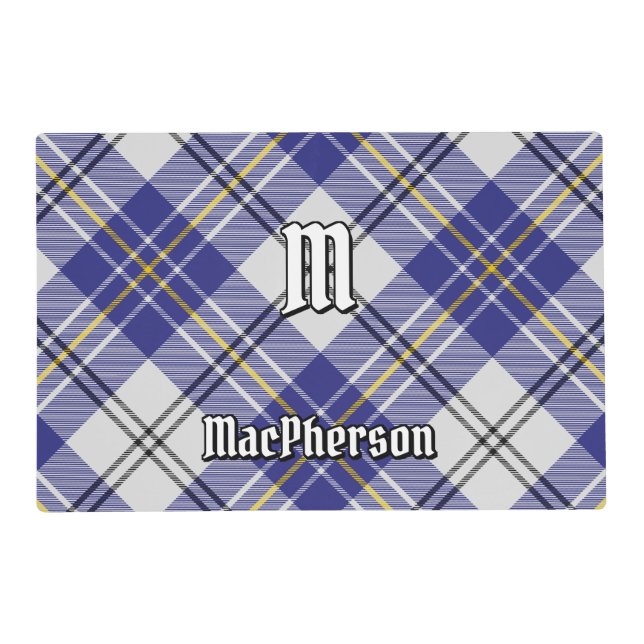 Clan MacPherson Blue Dress Tartan Placemat (Front)