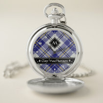 Clan MacPherson Blue Dress Tartan Pocket Watch