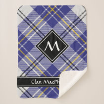 Clan MacPherson Blue Dress Tartan Sherpa Blanket