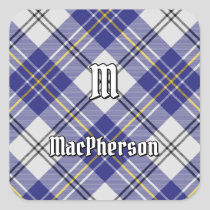 Clan MacPherson Blue Dress Tartan Square Sticker
