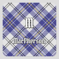 Clan MacPherson Blue Dress Tartan Square Sticker