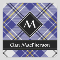 Clan MacPherson Blue Dress Tartan Square Sticker
