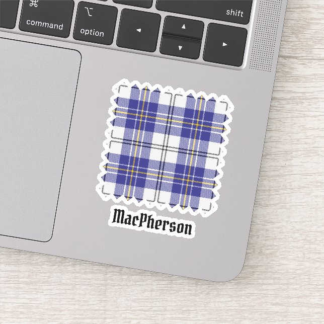 Clan MacPherson Blue Dress Tartan Sticker (Detail)