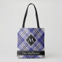 Clan MacPherson Blue Dress Tartan Tote Bag