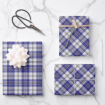 Clan MacPherson Blue Dress Tartan Wrapping Paper Sheets