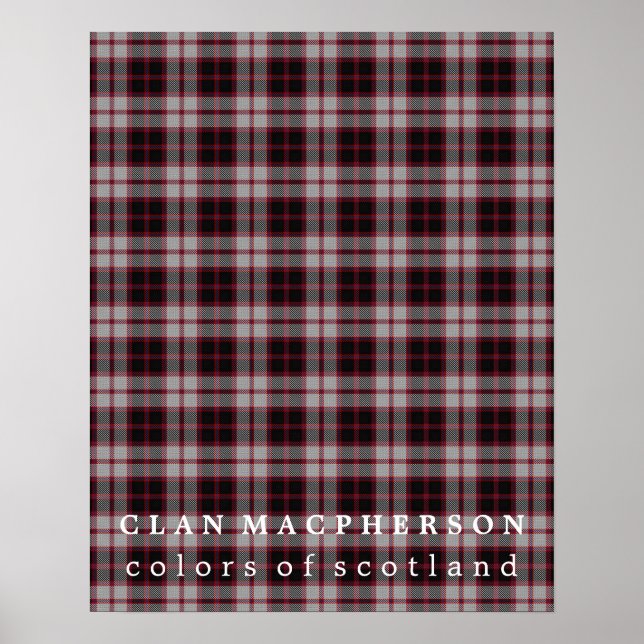Clan MacPherson Colors of Scotland Tartan Poster (Front)