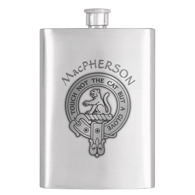 Clan MacPherson Crest Flask (Front)