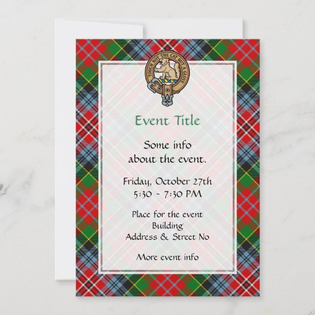 Clan MacPherson Crest Invitation (Front)