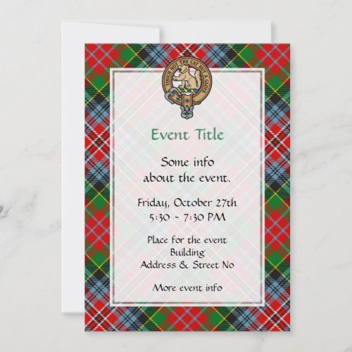 Clan MacPherson Crest Invitation