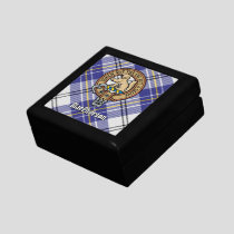 Clan MacPherson Crest over Blue Dress Tartan Gift Box