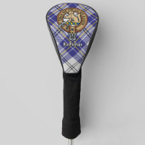 Clan MacPherson Crest over Blue Dress Tartan Golf Head Cover